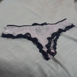 Pink and Black Lace Trimmed Panty